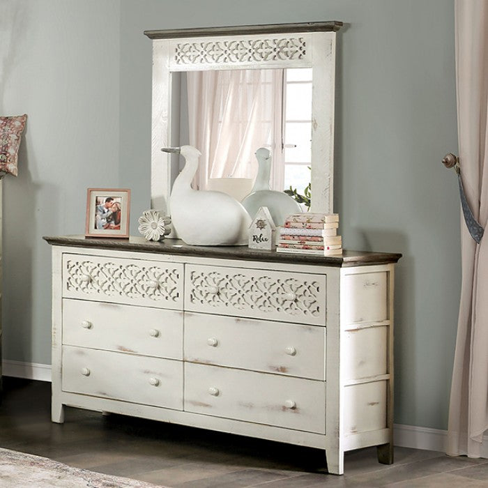 Myrtlemoore Vintage Dresser (Ivory) Fully Furnished Myrtlemoore Vintage Dresser (Ivory) Fully Furnished