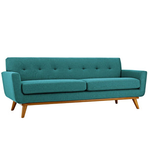 Nancy Upholstered Fabric Sofa in Teal