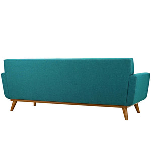 Nancy Upholstered Fabric Sofa in Teal