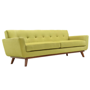 Nancy Upholstered Fabric Sofa in Wheat Grass