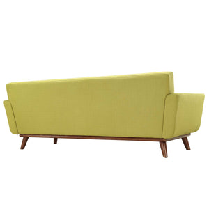 Nancy Upholstered Fabric Sofa in Wheat Grass