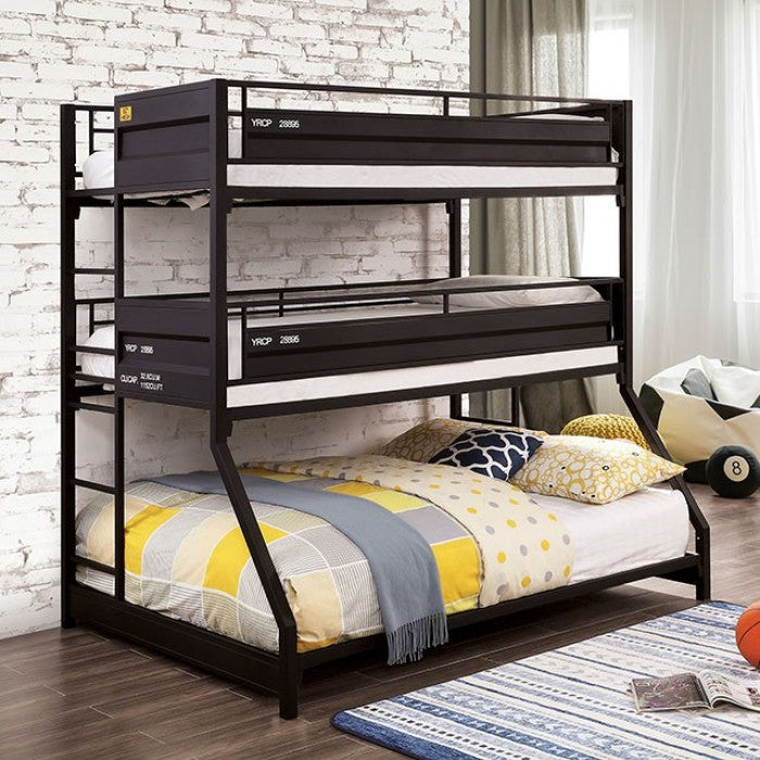 Discarlo Twin Bunk Beds (Black)