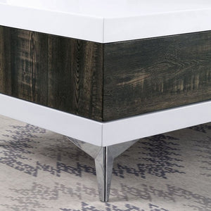 Corrine Living Room Table Collection (White/Distressed Dark Oak)