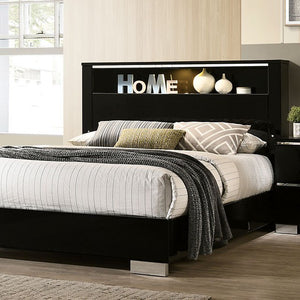 Carlie Contemporary Bed (Black)