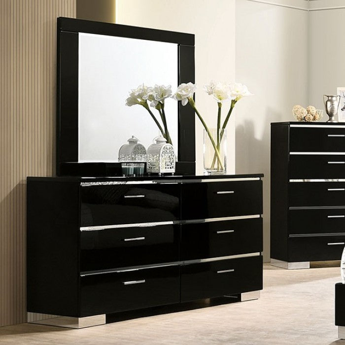 Carlie Contemporary Dresser (Black) Carlie Contemporary Dresser (Black)