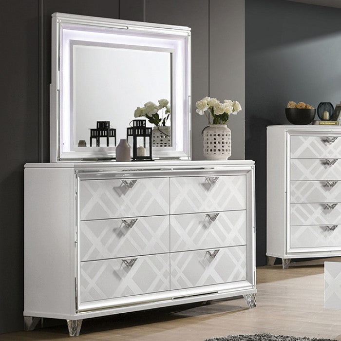 Emmeline Contemporary Dresser (White) Fully Furnished Emmeline Contemporary Dresser (White) Fully Furnished