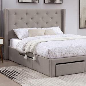Mitchelle Contemporary Bed (Warm Grey)