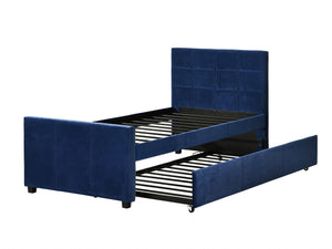 Dominic Twin Blue Trundle Bed