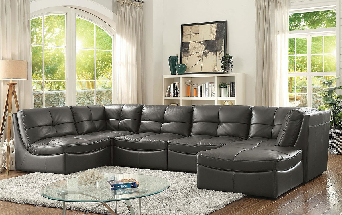 Libby 6pc Modular Sectional In Grey