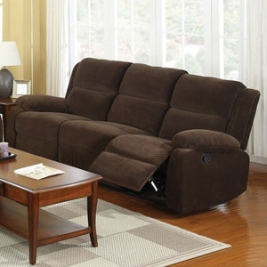 Haven Living Room Reclining Set (Brown)