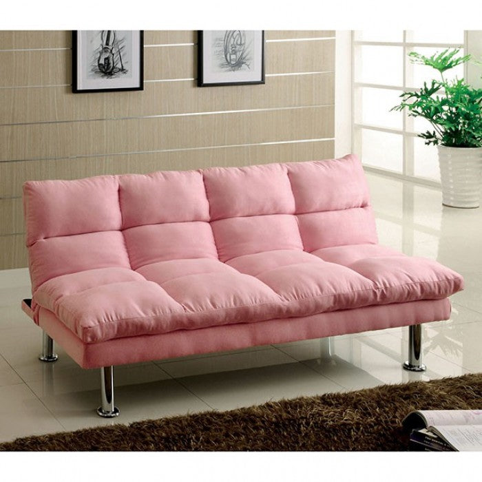 Saratoga Futon Sofa Bed (Pink) – Fully Furnished