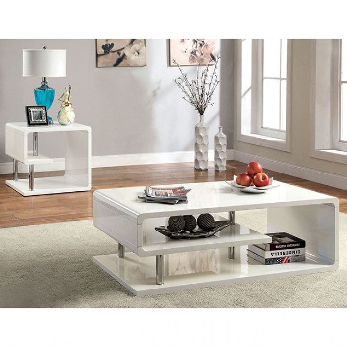 Ninove Living Room Table Collection (White)