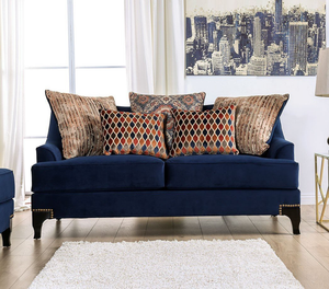 Sisseton Navy Blue Sofa and Loveseat