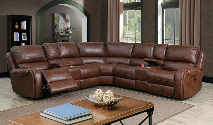 Joanne Power Sectional (Brown)