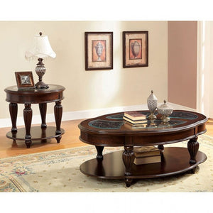 Centinel Living Room Table Collection (Dark Cherry)