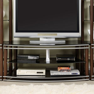 Silver Creek TV Stand Set (Brown/Silver)