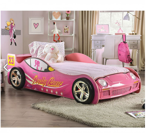Velostra Pretty Racer Car Bed with LED Lights (Pink)