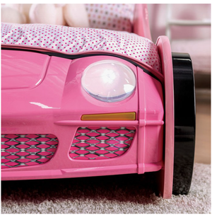 Velostra Pretty Racer Car Bed with LED Lights (Pink)