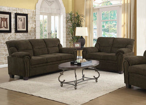 Clementine Living Room Collection (Brown)
