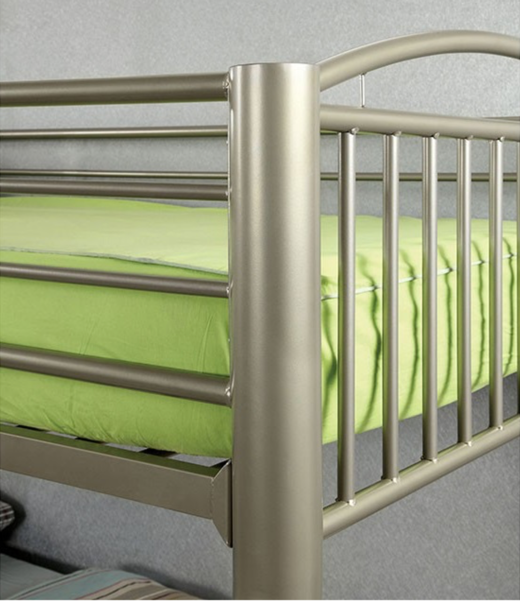 Lovia Twin Bunk Bed (Gold) Fully Furnished