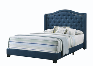 Sonoma Upholstered Bed (Blue)