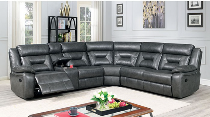 Omeet Power Sectional (Grey)