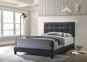 Mapes Upholstered Bed (Charcoal)