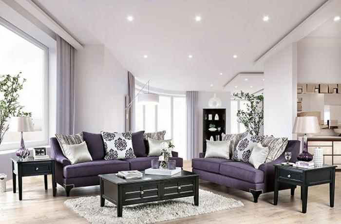 Sisseton Purple Sofa and loveseat