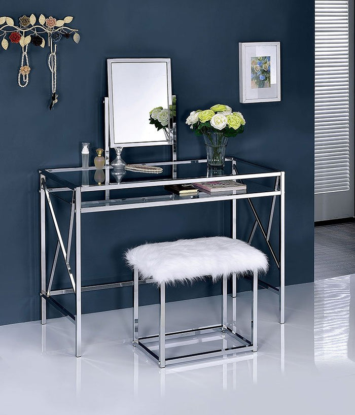 Lismore Vanity With Stool (Chrome)