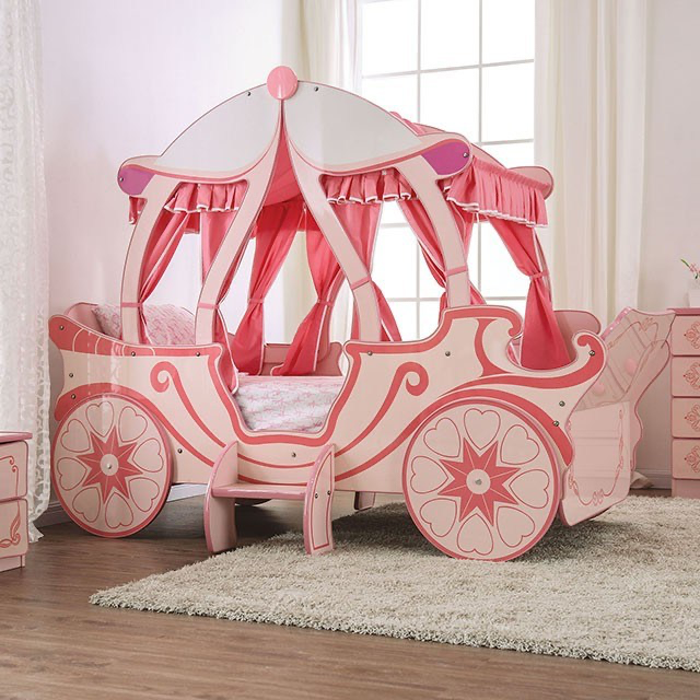 Twin size princess carriage bed best sale