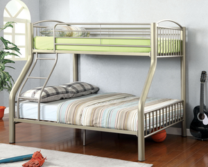 Lovia Twin-Over-Full Bunk Bed (Gold)