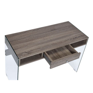 Armon Grey Oak and Glass Desk