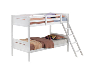 Littleton Contemporary Twin over Twin Bunk Bed (White)