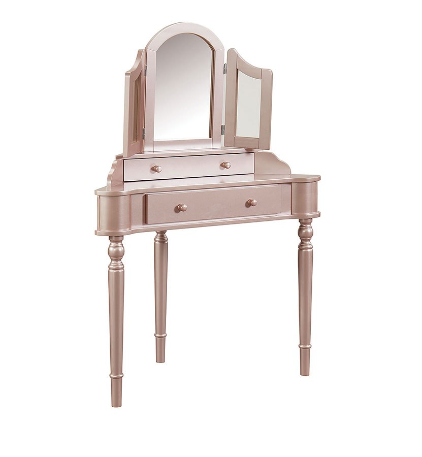 Kasey Corner Vanity Set (Rose Gold) Fully Furnished Kasey Corner Vanity Set (Rose Gold) Fully Furnished