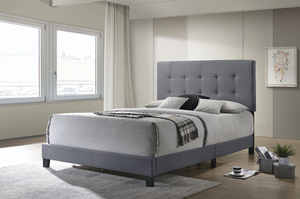 Mapes Upholstered Bed (Grey)