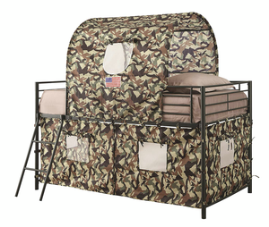 Army Camo Loft Bed and Tent