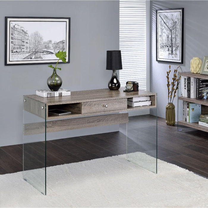 Armon Grey Oak and Glass Desk