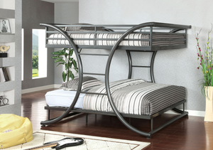 Lexis Full Bunk Bed (Grey/Silver)