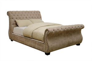 Noemi Button Tufted Bed (Mocha)