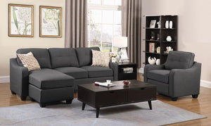 Nicolette Sectional Living Room Set (Grey)