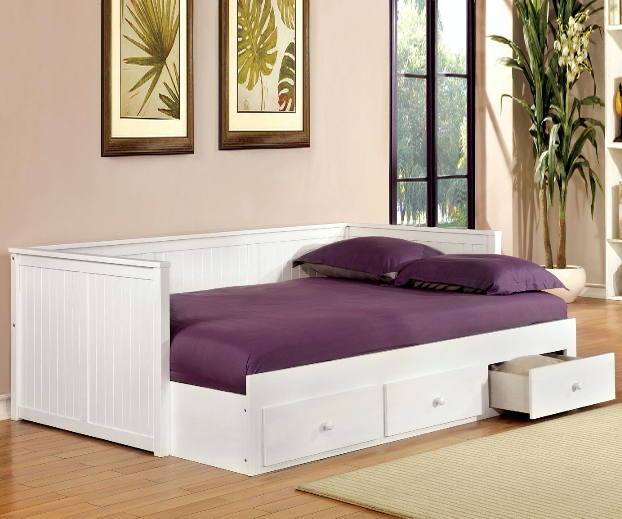 Wolford Full Daybed With Storage Drawers White Fully Furnished