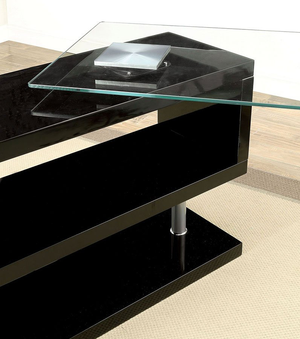 Bronwen Glass Desk (Black)