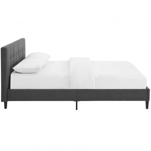 Linnea Fabric Bed in Gray