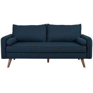 River Upholstered Fabric Sofa in Azure