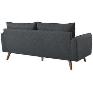 River Upholstered Fabric Sofa in Gray