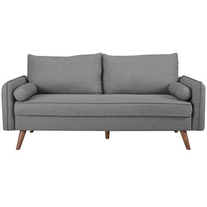 River Upholstered Fabric Sofa in Light Gray