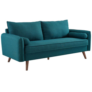 River Upholstered Fabric Sofa in Teal