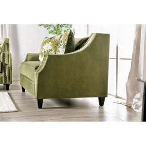Kaye Transitional Sofa and Loveseat (Green)