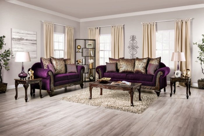 Casilda Living Room Collection (Purple)