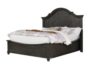 Vera Panel Eastern King Bed (Rustic Grey)